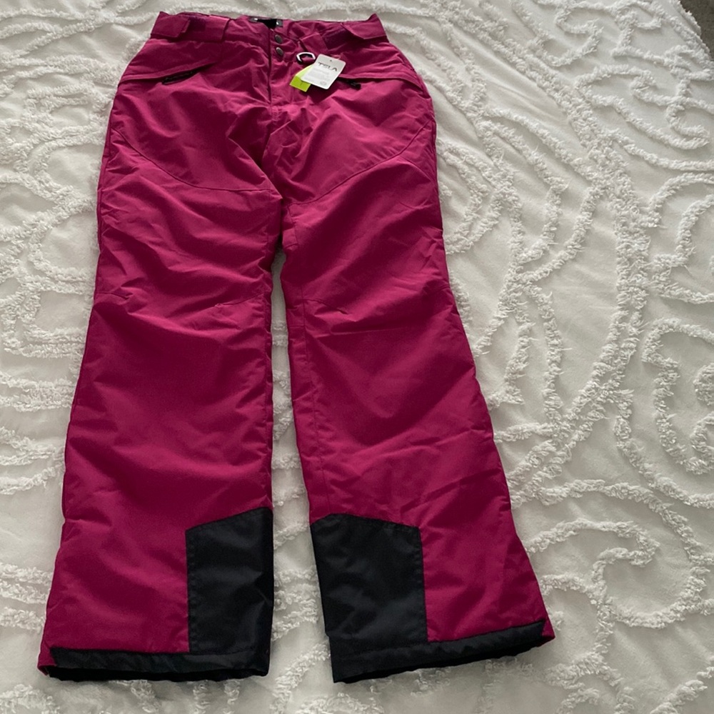 Ladies small TSLA winter snowpants in fuschia